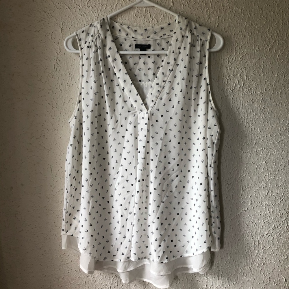 Ann Taylor Mosaic Shirred Shell Top - Picture 5 of 8